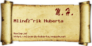 Mlinárik Huberta névjegykártya